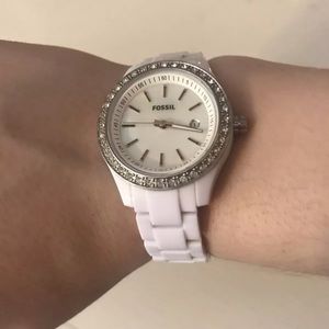 Fossil watch - Womens white/silver
